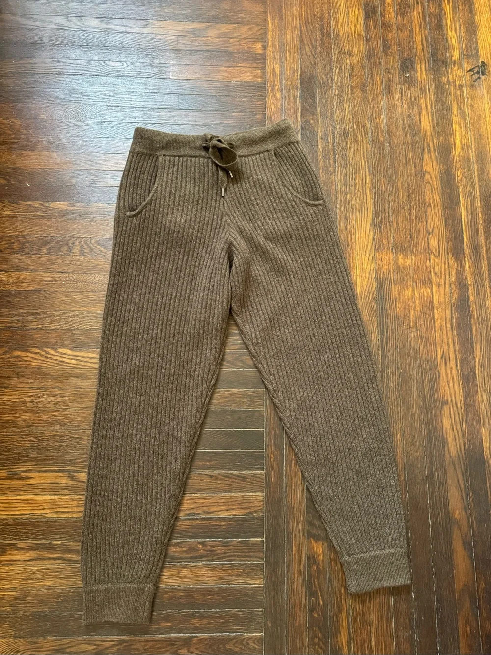 NakedCashmere Ribbed Brown Jogger Pants